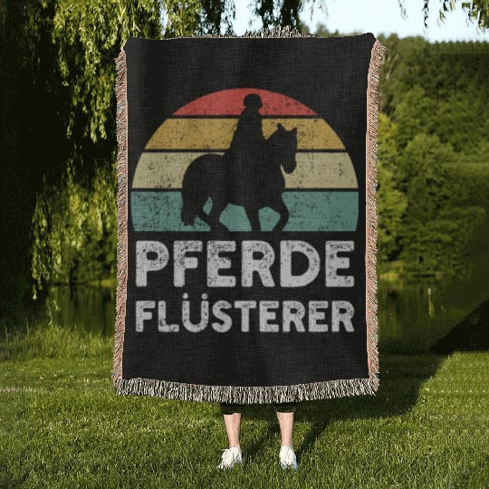 Gallop Into Style Horse Fan Horse Racing Design Woven Blankets