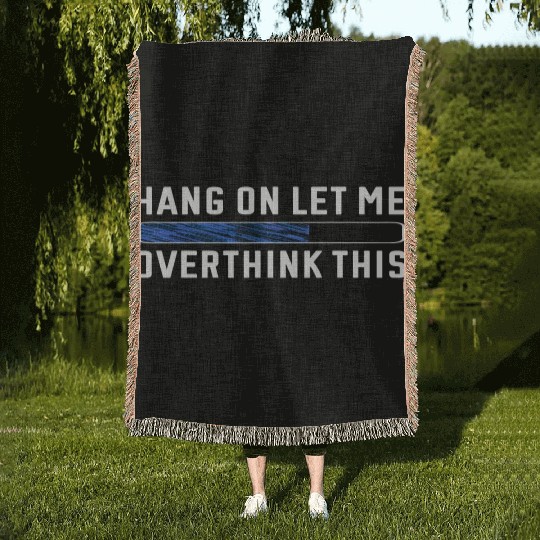 Professional Overthinker Funny Anxiety Introverts Woven Blankets