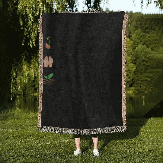 Seed Pray Harvest Repeat Woven Blankets