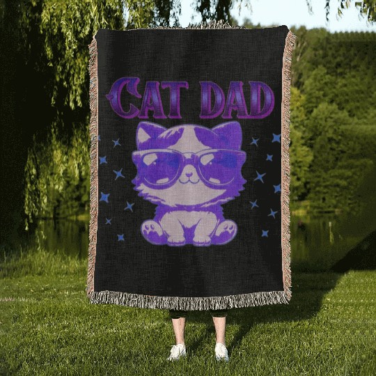 Cool Cat Shades Woven Blankets