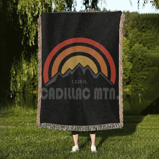 Cadillac Mountain Acadia National Park Woven Blankets