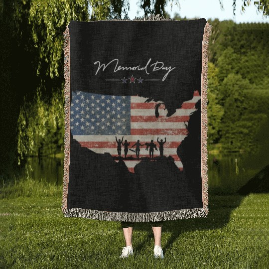Memorial Day Woven Blankets