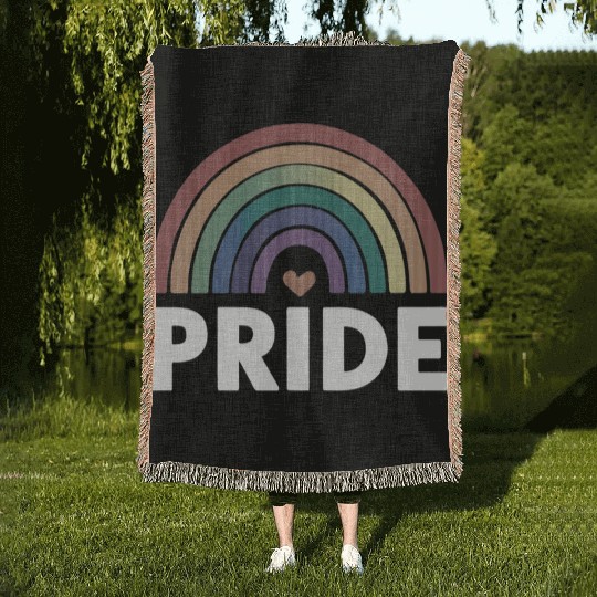 Lesbian Funny LGBT Gay Pride Rainbow Woven Blankets
