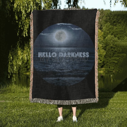 Hello Darkness My Old Friend Woven Blankets