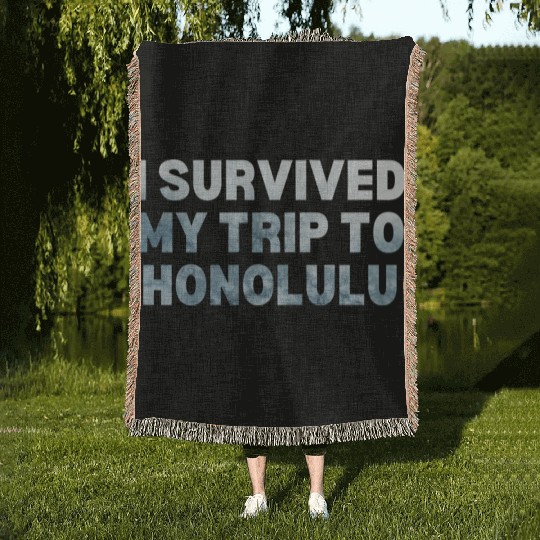 My Trip Traveler Vacation Honolulu Woven Blankets