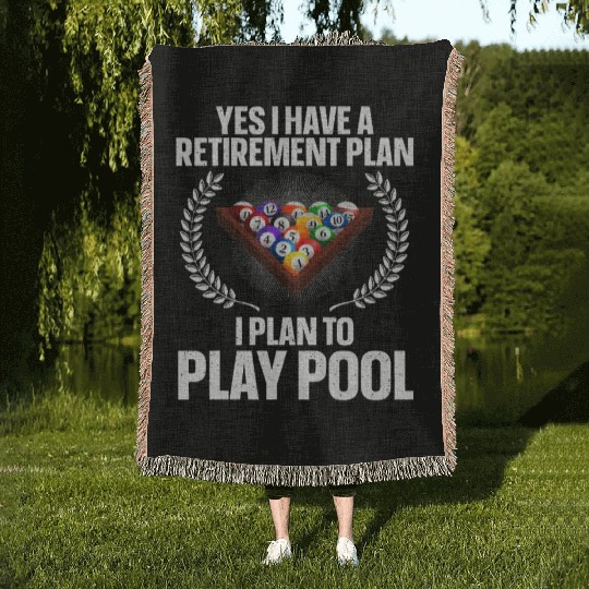 Cool Pool Design For Men Women Billiards Lover Woven Blankets