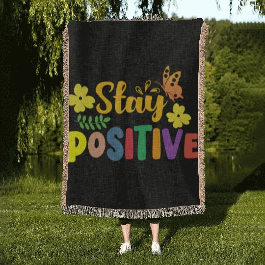 Stay Positive with Sunshine and Butterflies Woven Blankets
