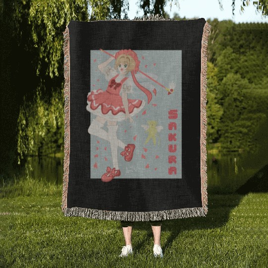 Sakura Card Captor Woven Blankets