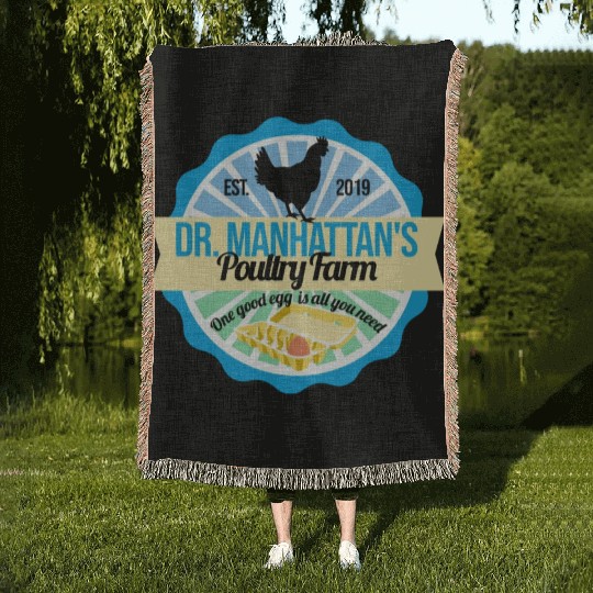 Dr Manhattan Poultry Farm Woven Blankets