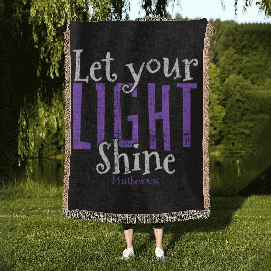 Faith Over Fear Inspirational Christian Design Woven Blankets