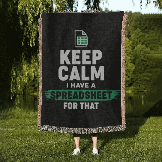 Accountant Funny Excel Spreadsheets Keep Calm Woven Blankets
