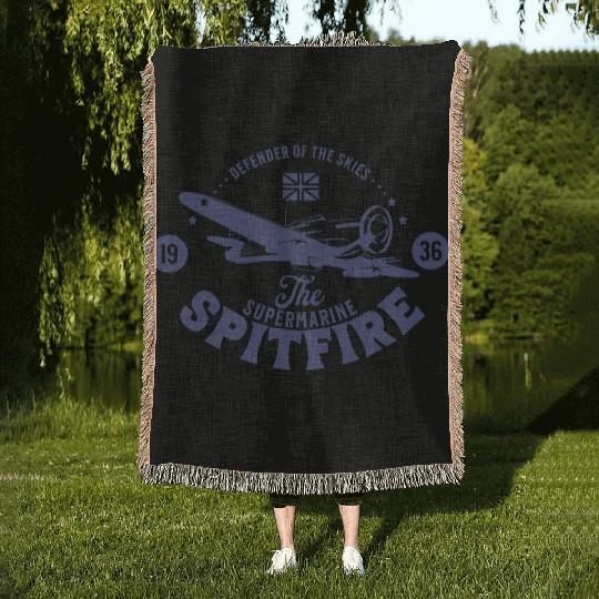 Spitfire - Defender of The Skies | WW2 Plane Woven Blankets
