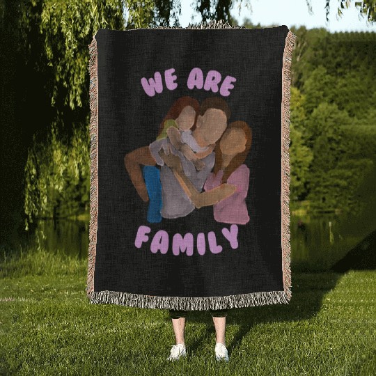 We are Family Woven Blankets