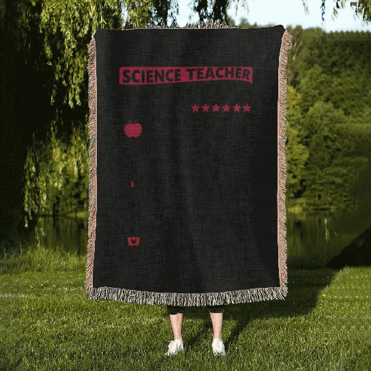 Science Teacher Report Card Woven Blankets