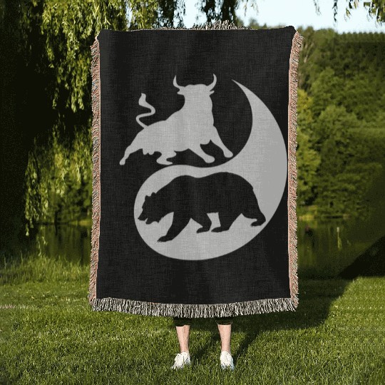 Stock market trading gift for men and women trader Woven Blankets