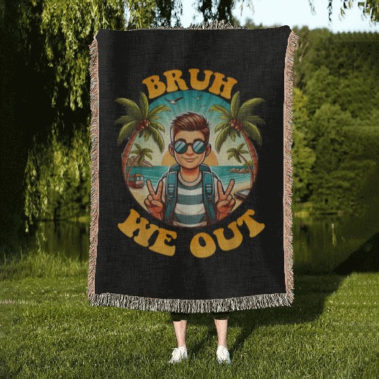Bruh-Teachers-School-Year-Teacher Woven Blankets