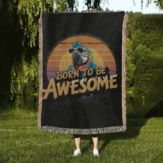 Macaw Parrot for a Bird Lover Animal Lover Woven Blankets