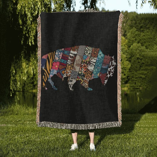 Wild West Bison Woven Blankets