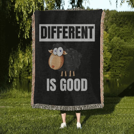 Unique Sheep Positive Message Woven Blankets