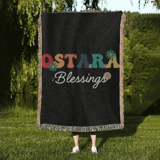 Easter Ostara Eostre - Pagan Witchcraft Spring Woven Blankets