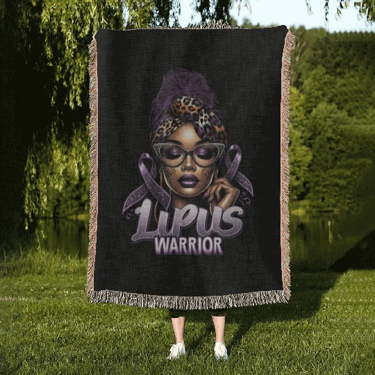 Warrior Leopard Support Awareness Fashion Woven Blankets