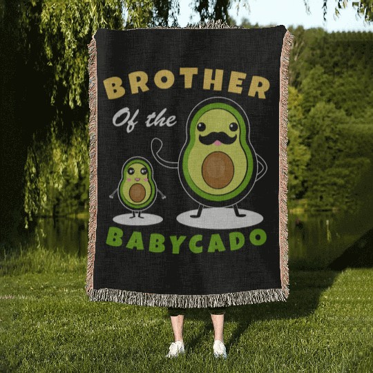 Cute Avocado Family Matching cool for brother Woven Blankets
