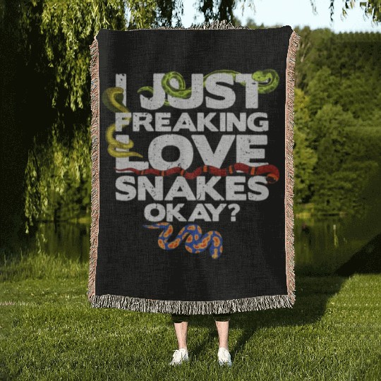 Snake Lover, Snake, Reptile Lover, Pet Snake Woven Blankets