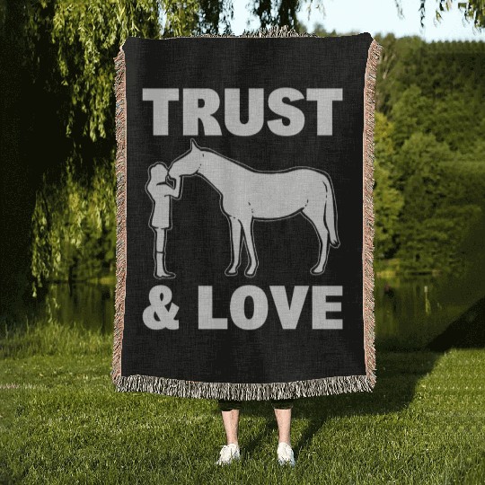 Equestrian Sports Horse Rider Woven Blankets