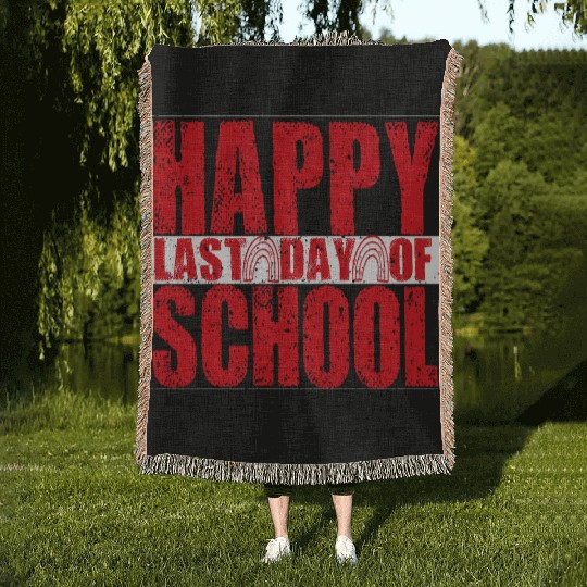 hello teacher Happy day preschool summer student Woven Blankets