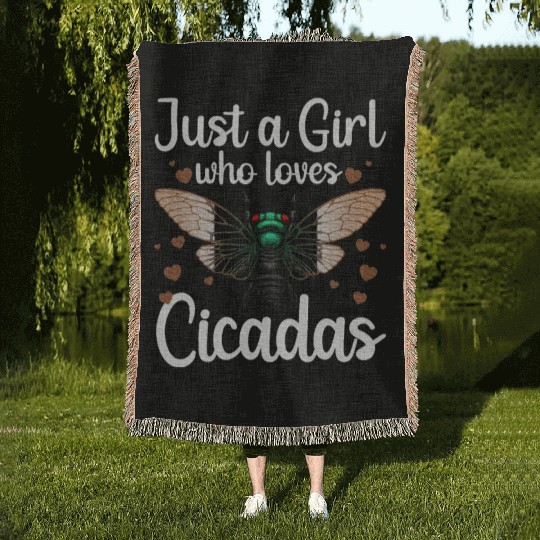 Cicadas Art Insect Lover Cicada Woven Blankets