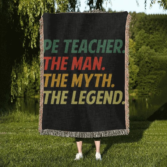 Cool PE Teacher Art Physical Education Teacher Woven Blankets