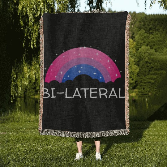 Bilateral Bisexual LGBTQ Bi Pride Asexual Pride Mo Woven Blankets