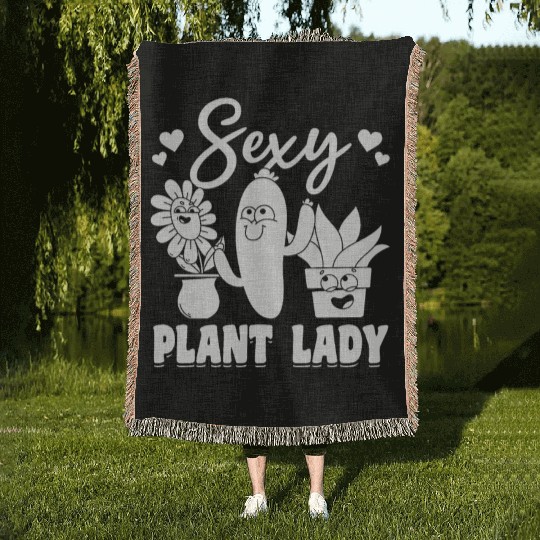 Hobby Gardener Plant Lover - Gardening Sexy Plant Woven Blankets
