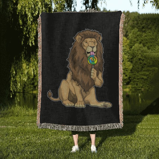 Lion Lollipop Woven Blankets