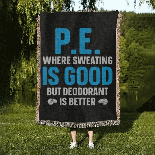 PE Teacher Art Gym Teacher Appreciation Woven Blankets
