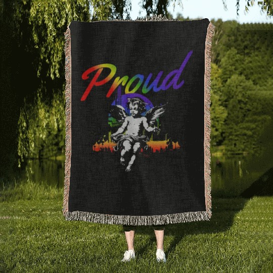 Love Is Love Pride Colors Of Rainbow Equality fun Woven Blankets