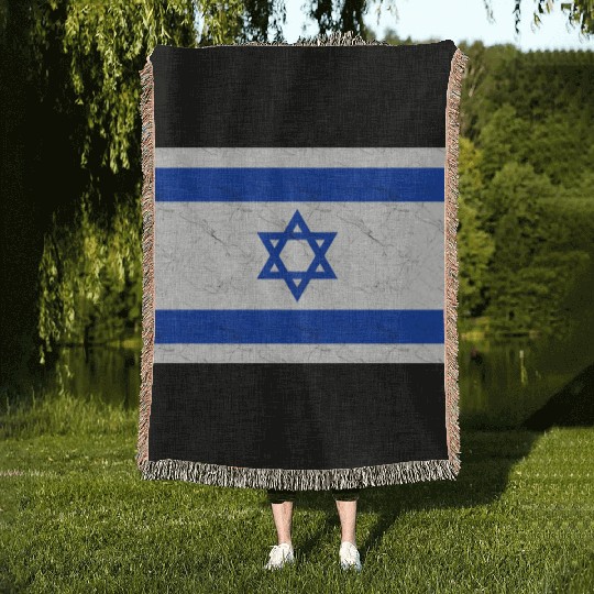 Israel Flag Woven Blankets