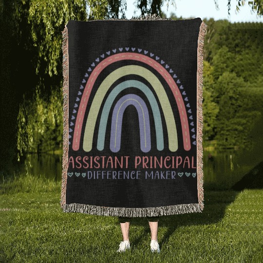 Assistant Principal - Back to school teacher Woven Blankets