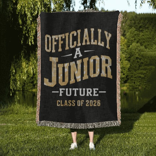 Officially A Junior Future Class of 2026 Woven Blankets