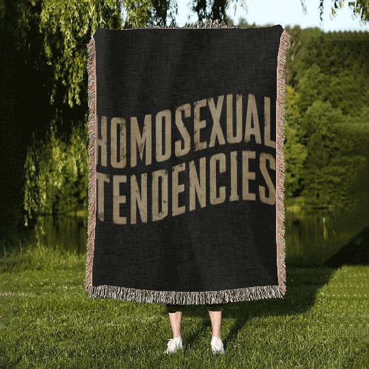 Homosexual Tendencies Gay Lesbian Pride LGBTQ Woven Blankets