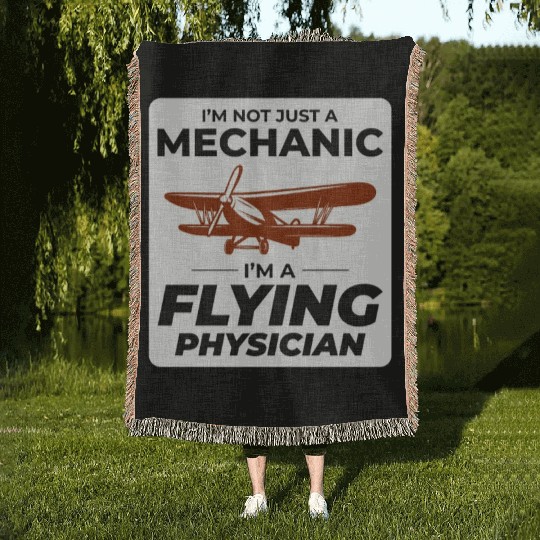 Aircraft Mechanic Aviation Maintenance Technician Woven Blankets