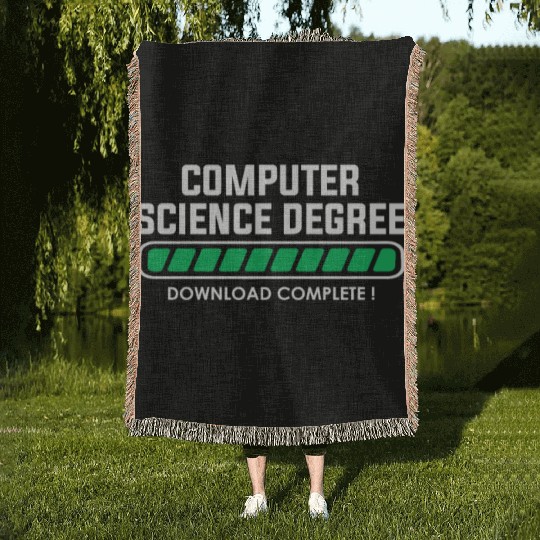 computer science degree Woven Blankets