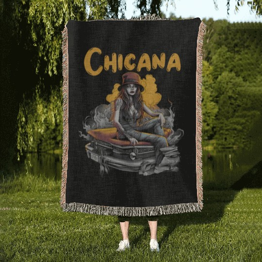 Chicana Lowrider Clothes Mexican American Woven Blankets