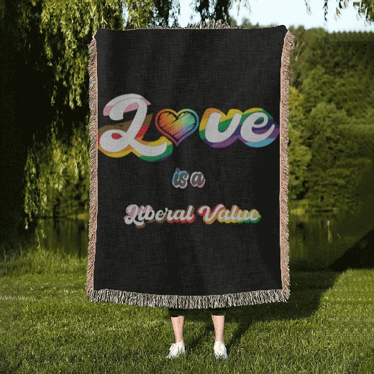 Love is Liberal Value Woven Blankets