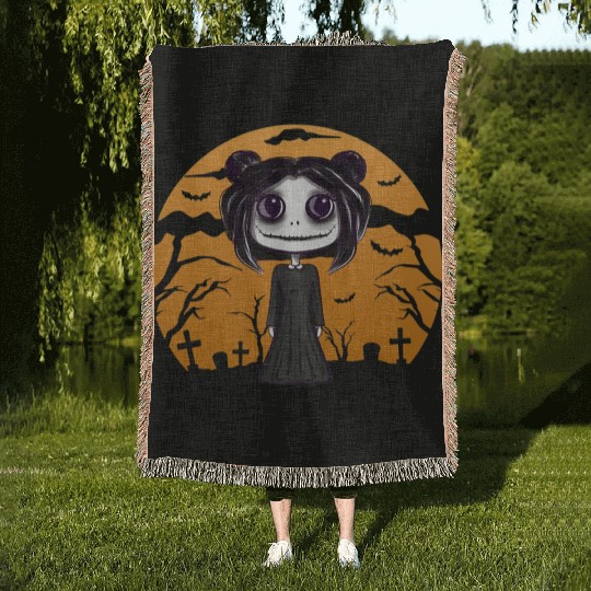Scary Halloween Clothing Premium Woven Blankets