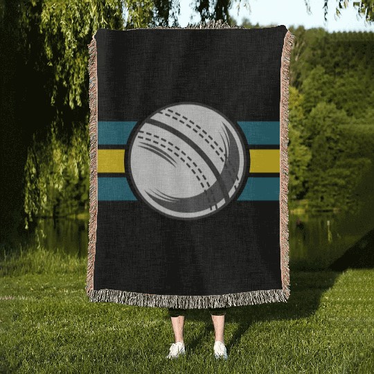 Cricket Ball (Australia) Woven Blankets