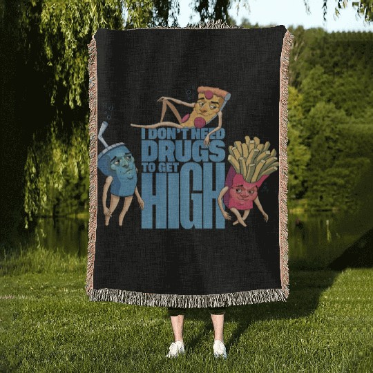 Food High On Sugar Woven Blankets