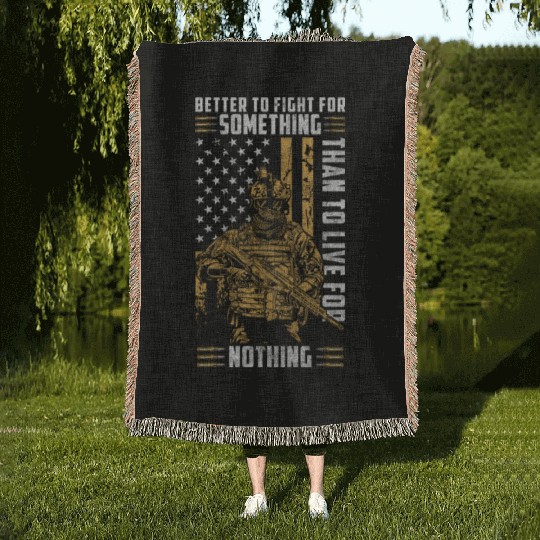 Military Veteran Freedom Demonstration Woven Blankets
