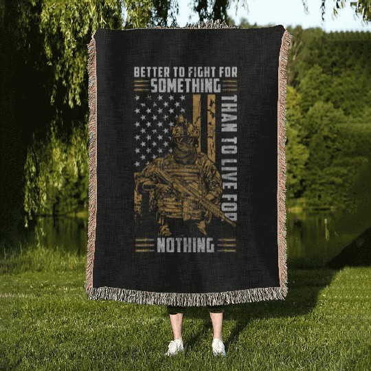 Military Veteran Freedom Demonstration Woven Blankets