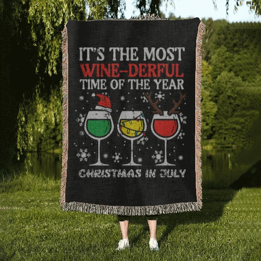 Christmas In July Winederful Woven Blankets